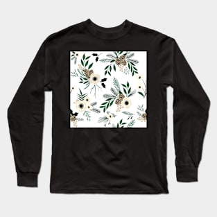 Copy of Winter Floral - White Long Sleeve T-Shirt